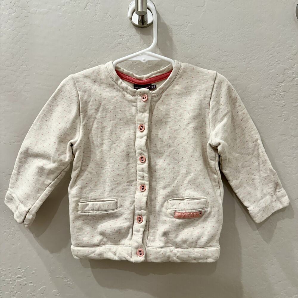 Sergent Major Grey & Pink Polka Dot Sweater